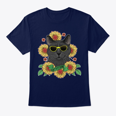cat with flowers shirt